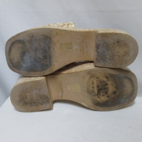 Jeffrey Campbell Shindy Woven platform sandals heels block Women Size Sz 9.5 - Picture 11 of 12